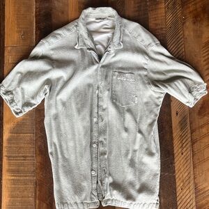 Hurley White and Gray Woven Shirt